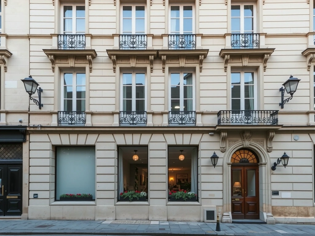 Paris office building facade at 10 Rue de Penthièvre